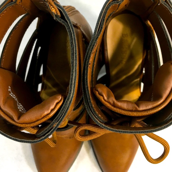 Brown Bamboo Heeled Boots - Picture 4 of 4